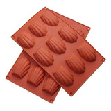 Forma De Silicone Biscoitos Madeleines Bolo Chocolate Doce Cor Marrom