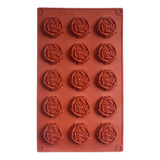 Forma De Silicone Chocolate Rosas Sabonete Biscuit Gelo