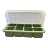 Forma De Silicone Congelar Alimento Papinha C Tampa 8 Cubos