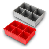 Forma De Silicone Gelo 6 Cubos Grande Papinha Drink Whisky
