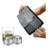 Forma De Silicone Gelo Cubo Grande 6 Cubos Drink Whisky