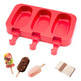 Forma De Silicone Molde Para Fazer Picolé Com 50 Palitos