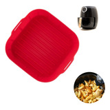 Forma De Silicone Quadrada Antiaderente Fritadeira Air Fryer