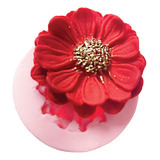 Forma De Silicones Gesso 3d Flor Margarida Biscuit Já Cor Branco