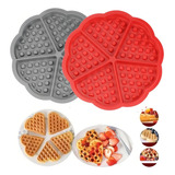 Forma De Waffle Gofre Em Silicone Antiaderente Coração Belga Cor Sortido