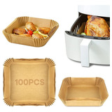 Forma Descartável Air Fryer Forro Papel Antiaderente 100pç