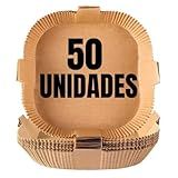 Forma Descartável De Papel Quadrada Para Assadeira Air Fryer Com 50 Unidades Folhas De Pergaminho Quadrada à Prova De Gordura E Água Antiaderentes Para Assar UTIMAIS 