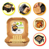 Forma Descartável Papel Antiaderente Airfryer Quadrado 100un