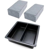 Forma Dupla Piso Intertravado Paver Tijolinho 20x10x6