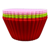 Forma Forminha De Silicone Para Cupcake 12 Unidades 9x4cm