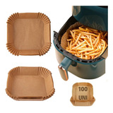 Forma Forro Papel Descartável P Airfryer Fritadeira 100 Uni