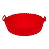 Forma Forro Para Air Fryer Forno Microondas De Silicone Reutilizável E Antiaderente Resiste Tamanho Pequeno Temperaturas Até 230 C Cores Vermelho Preto Cinza LINHA PREMIUM DUPIN VERMELHO 