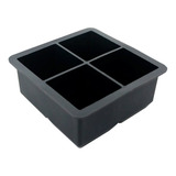 Forma Gelo Dynasty Houseware Em Silicone Quadrada 4 Cubos Grandes Drinks Doces