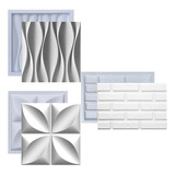 Forma Gesso 3d E Cimento Kit 3 Abs Moldes 40x40 Placa Parede