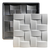 Forma Gesso cimento 3d Abs Trançado 50x50 Cm Lindíssimo