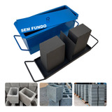 Forma Manual Para Meio Bloco Vazado 14 Concreto Cimento 15