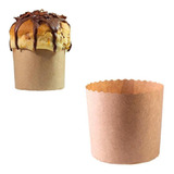 Forma Mini Panetone Kraft Papel Forneável 100g 12un
