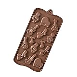 Forma Molde Silicone Instrumento Musical Chocolate Biscuit