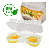 Forma Omelete 2 Ovos Coração Micro ondas Cozido Egg Fácil