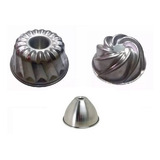 Forma Para Bolo Vulcão Espiral Saia De Boneca Alumínio