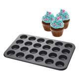 Forma Para Mini Cupcake 24 Cavidades Teflon Antiaderente