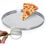Forma Para Pizza 35 Cm Diâmetro Aluminio Borda Reforcada