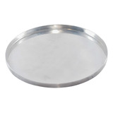 Forma Para Pizza Travessa Alumínio Redonda 30cm Com Borda Cor Cinza