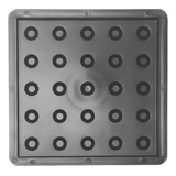 Forma Plástica Piso Tátil Bolinhas 25x25x2cm Alerta Fp112
