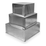 Forma Quadrada C 3 Peças Para Bolo 15x10 20x10 E 25x10