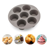 Forma Silicone Air Fryer 7 Cupcake Mini Bolos Muffin Empada