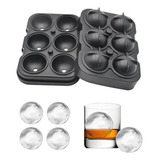 Forma Silicone Gelo Grande Bar 6 Esferas Whisky Bebida Drink