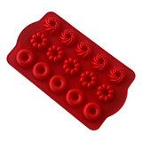 Forma Silicone Mini Bolo Donuts Cupcake Bombom Chocolate