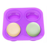 Forma Silicone Sabonete Artesanal Circular Molde 4 Cavidades