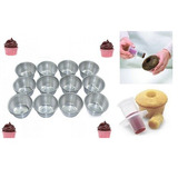 Forminha P Mini Cupcake Kit Com 12 Unid Furador Recheador