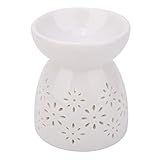 Forno De Óleo De Essência Lâmpada De Fragrância Noturna Cerâmica Forno De Óleo De Essência Vela Fogão De Aromaterapia De Incenso Flor 