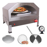 Forno De Pizza Com Pedra Refrataria A Gás Inox Premium Luxo