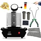 Forno Elétrico De Derretimento De Ouro 1600W Com Cadinho De Grafite De 1 2 3 Kg Máquina De Fundição Digital De Metal 1150 1 150 0 C Com Proteção De Malha Fornalha De Fundição De Refinação De
