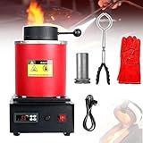 Forno Elétrico De Fusão De Ouro De 1800 W Máquina De Fundição De Aço De Prata E Ouro Kit De Fundição De Metal De 1150 2102 Para Sucata De Fusão Prata Ouro Cobre Alumínio Red 1kg