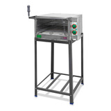 Forno Elétrico Metalnox 45x50cm Com Deck E Pedra Refrataria
