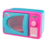 Forno Microondas Kit Infantil Rosa C Luz E Som Usual