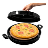 Forno Pizza Portátil Churrasqueira Com Kit 02 Pás Wp Connect