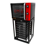 Forno Turbo Smart Preto vermelho Fcsb4e Cfcs 8 Assadeiras