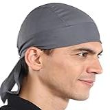Forro De Capacete Refrescante - BonÃ- De Caveira De Pano Para Homens - LenÃ-o De CabeÃ-a- Bandana- EnvoltÃ-rio De CabeÃ-a- Gorro Para Motocicleta- Ciclismo- Esportes- Cinza Escuro- Tamanho ï--nico