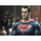 Foto Autografada Por Henry Cavill Superman Com Certificado