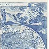 Foto De Parede 85x100cm Mapa Gigante Retrô Azulado Old19