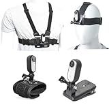 Fotoleey Kit De Acessórios GO 3 Suporte De Alça De Peito Para Câmera Suporte De Alça De Mochila Para Câmera Suporte De Alça De Cabeça De Câmera Suporte De Alça De Pulso Para Câmera Para Insta360