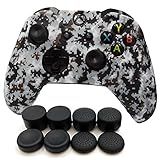 FOTTCZ Conjunto De Capa De Silicone Macio Antiderrapante Para Controle Microsoft Xbox One Com 1 Capa De Controle Camuflada Em Mosaico 8 Tampas De Aperto De Polegar