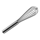 Fouet Batedor Manual De Arame Grosso Rígido Aço Inox 30 5cm