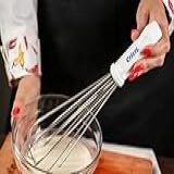 Fouet De Cozinha 30cm Profissional Cricri Com Batedores Em Aço Inox Fue Manual Clara Neve Doce Bolo Massa Batedor De Ovo Molho Misturador Branco Tipo Pera Reforçado Mixer Creme