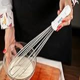 Fouet De Cozinha 40cm Profissional Cricri Com Batedores Em Aço Inox Fue Manual Clara Neve Doce Bolo Massa Batedor De Ovo Molho Misturador Branco Tipo Pera Reforçado Mixer Creme